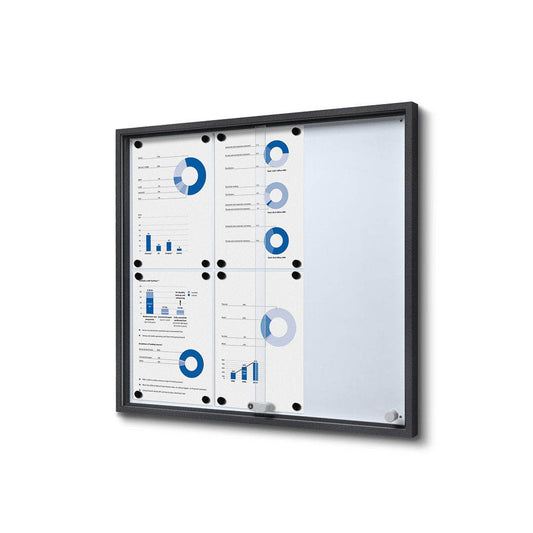 Showdown® Displays Schaukasten SLIM grau x DIN A4