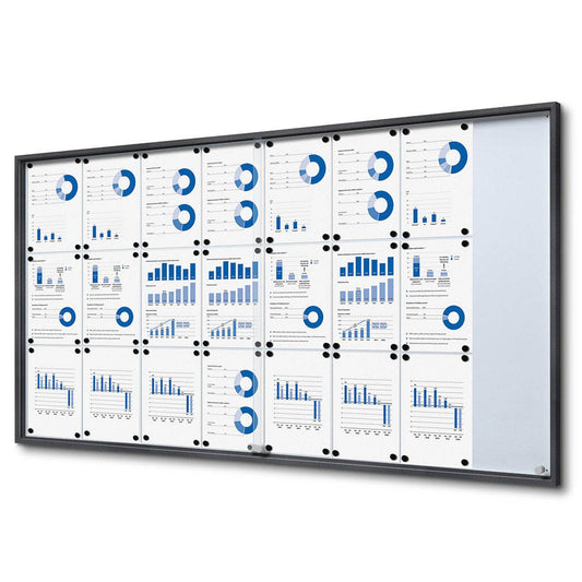 Showdown® Displays Schaukasten SLIM grau x DIN A4