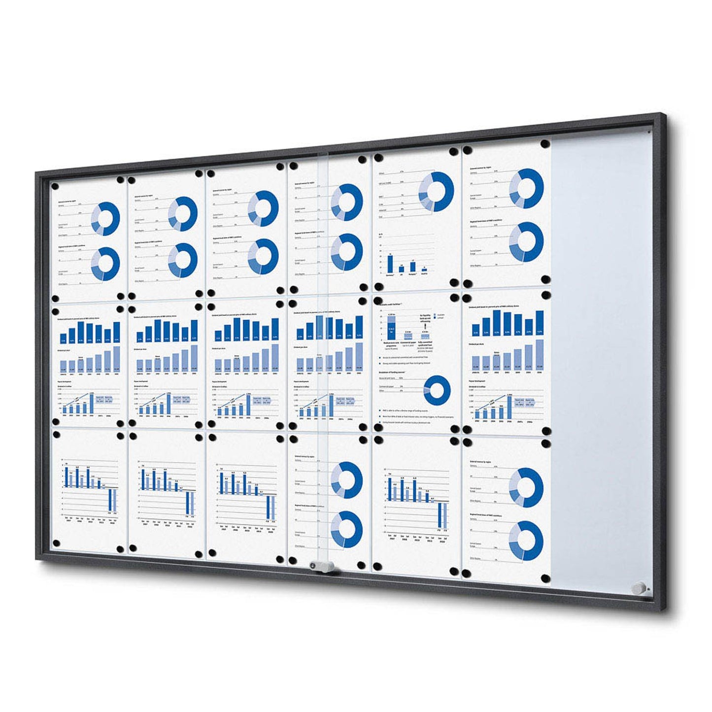 Showdown® Displays Schaukasten SLIM grau x DIN A4