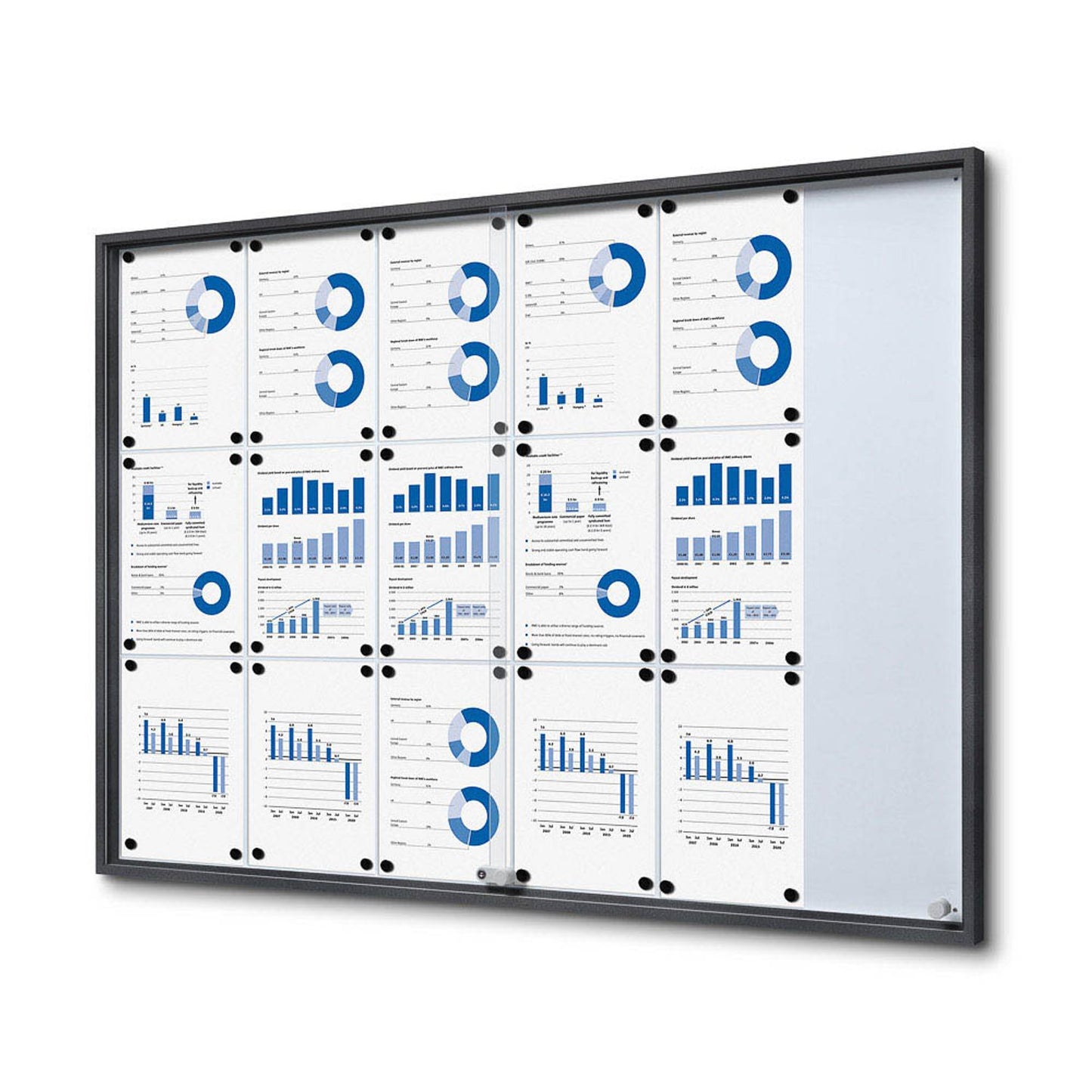 Showdown® Displays Schaukasten SLIM grau x DIN A4