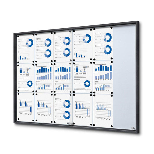 Showdown® Displays Schaukasten SLIM grau x DIN A4