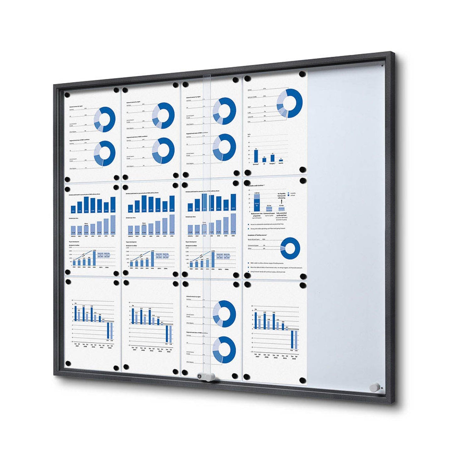 Showdown® Displays Schaukasten SLIM grau x DIN A4