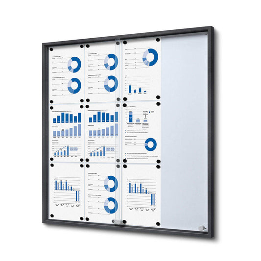Showdown® Displays Schaukasten SLIM grau x DIN A4