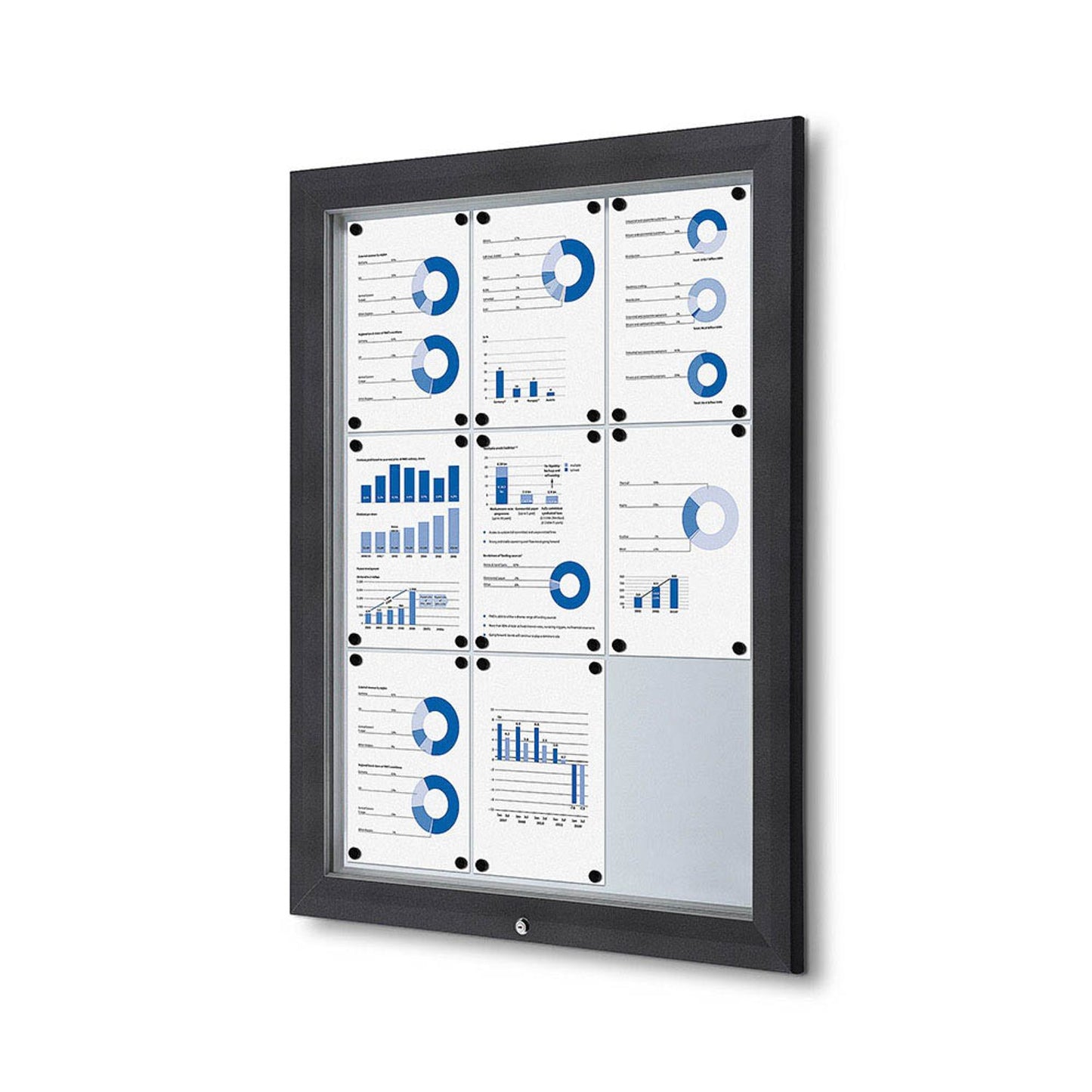 Showdown® Displays Schaukasten Premium grau DIN A4,