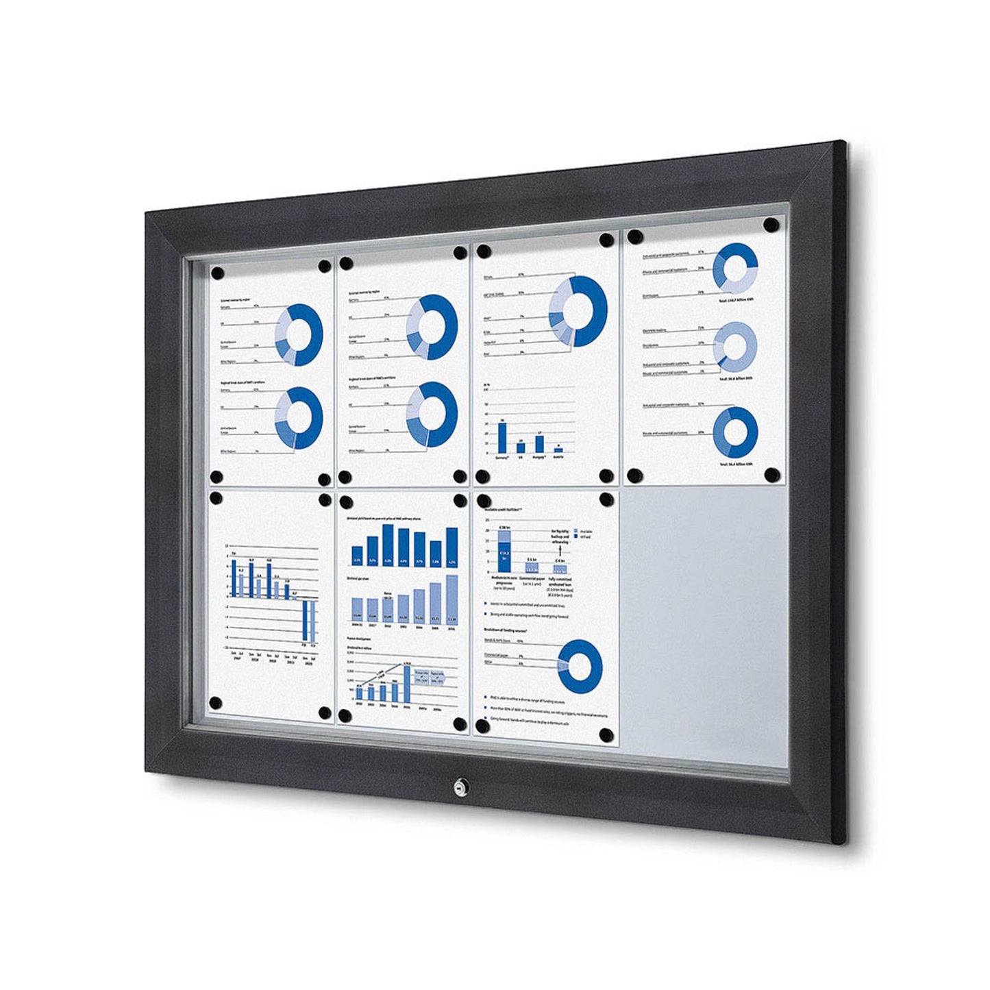 Showdown® Displays Schaukasten Premium grau DIN A4,