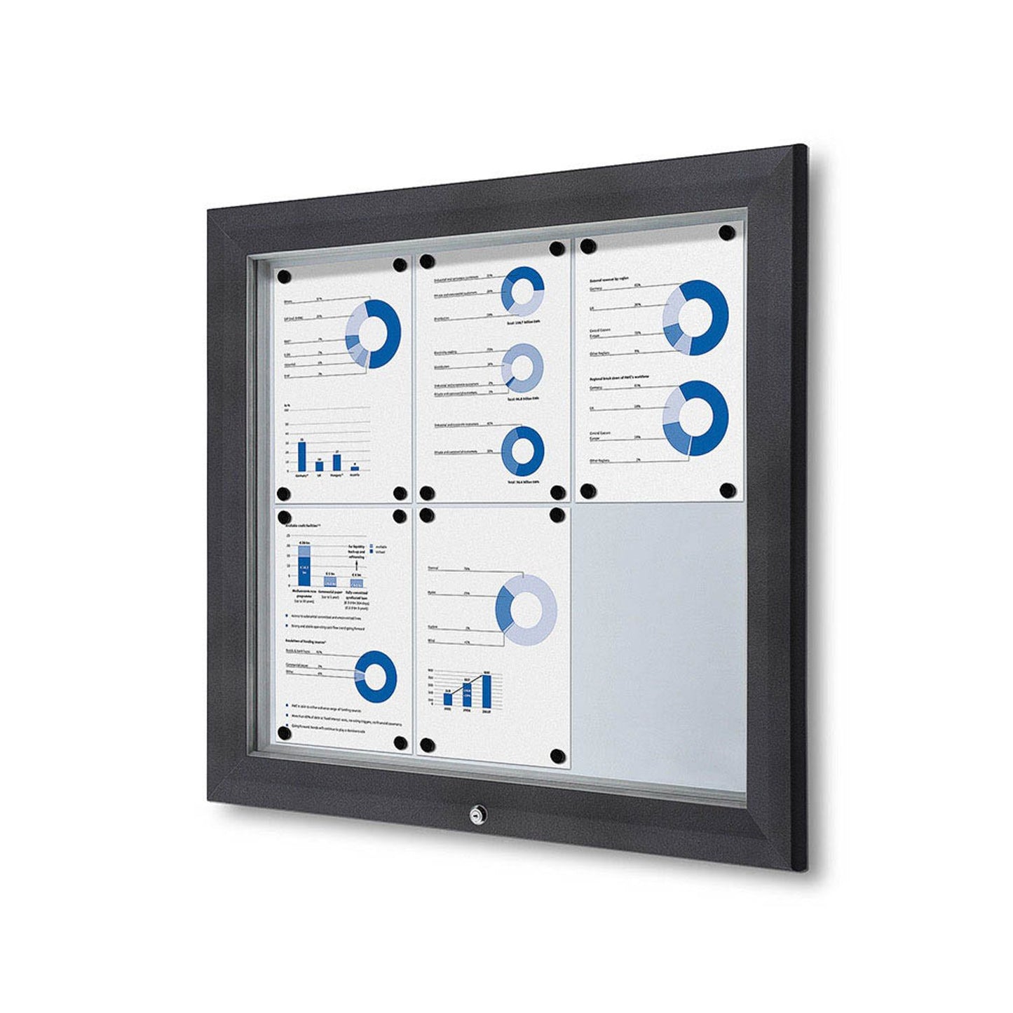 Showdown® Displays Schaukasten Premium grau DIN A4,