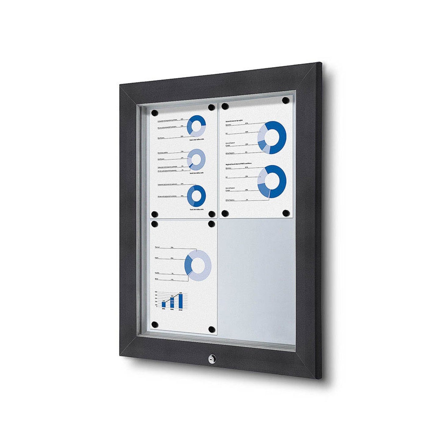 Showdown® Displays Schaukasten Premium grau DIN A4,