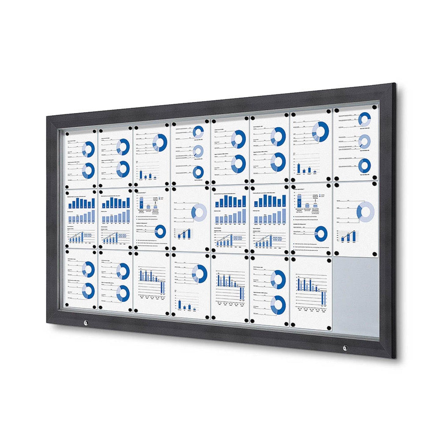 Showdown® Displays Schaukasten Premium grau DIN A4,