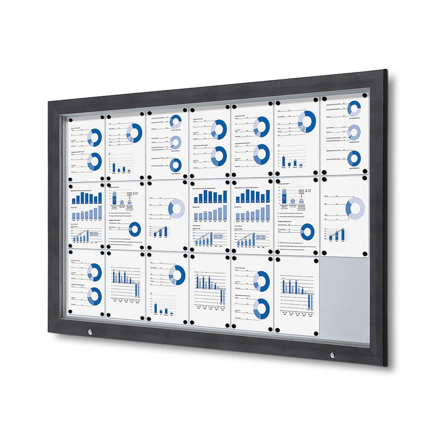 Showdown® Displays Schaukasten Premium grau DIN A4,