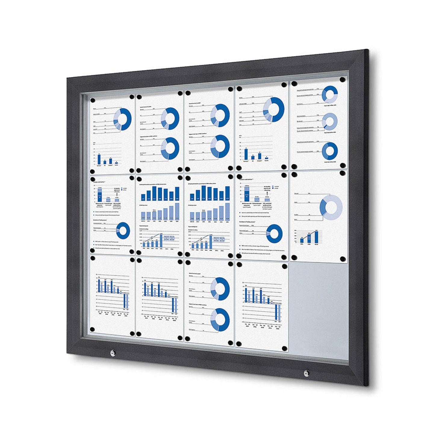 Showdown® Displays Schaukasten Premium grau DIN A4,