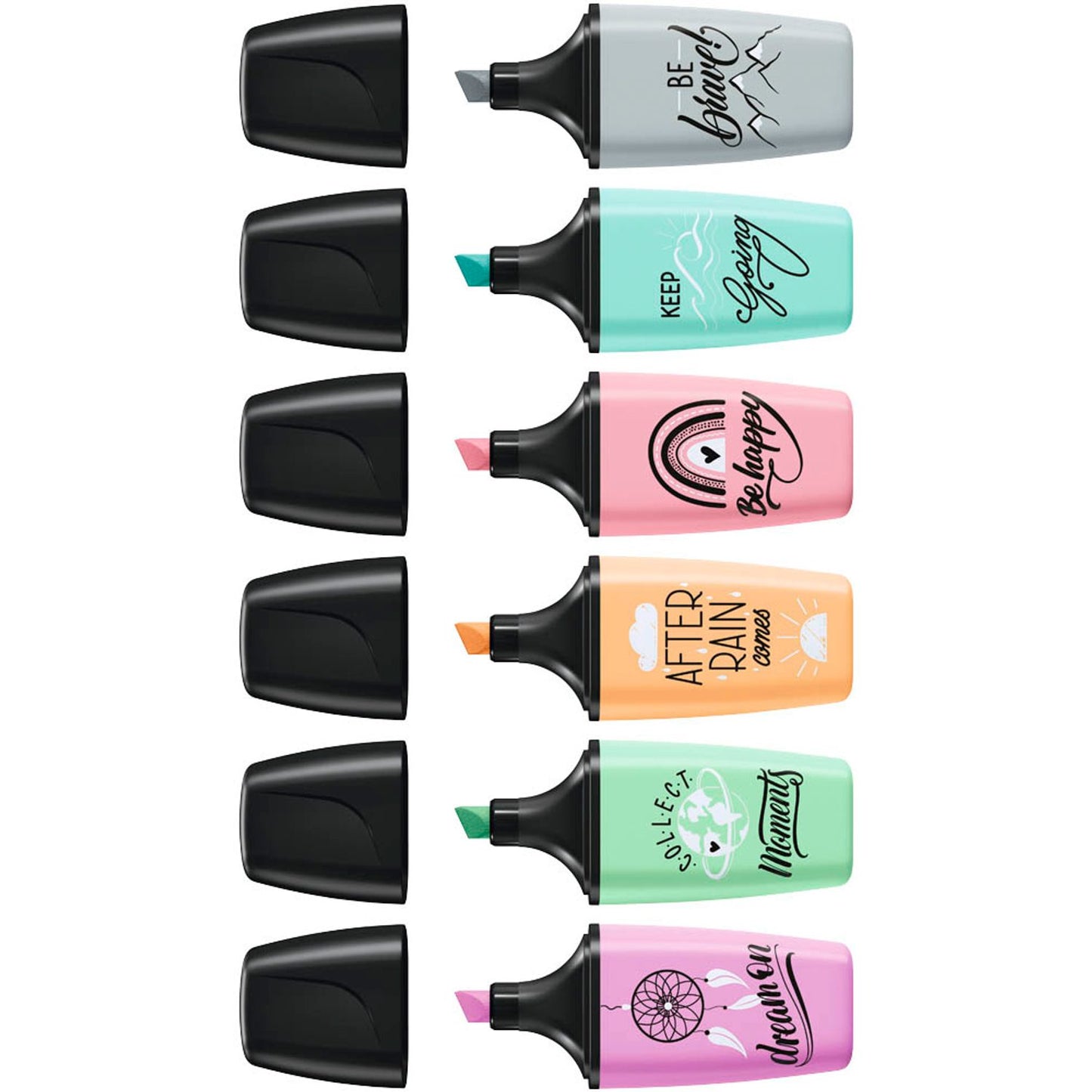 STABILO Pastellove Textmarker farbsortiert | 07/06-29 | 1 Pack = 6 St.