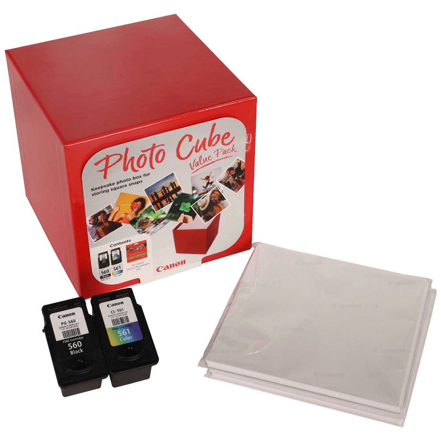 Canon PG-560 + CL-561 schwarz, color Druckköpfe + Fotopapier, 2er-Set | 3713C007 | 1 Set = 2 St.