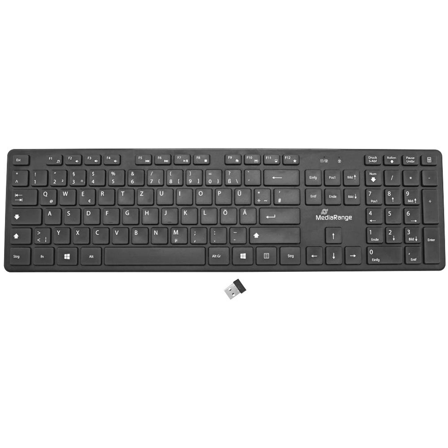 MediaRange Tastatur-Maus-Set kabellos schwarz | MROS107