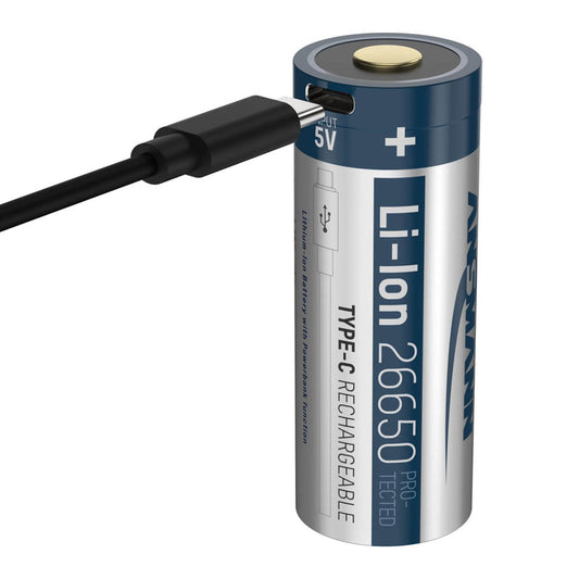 ANSMANN USB-Akku mit Ladekabel 26650 26650 5100 mAh | 1307-0012