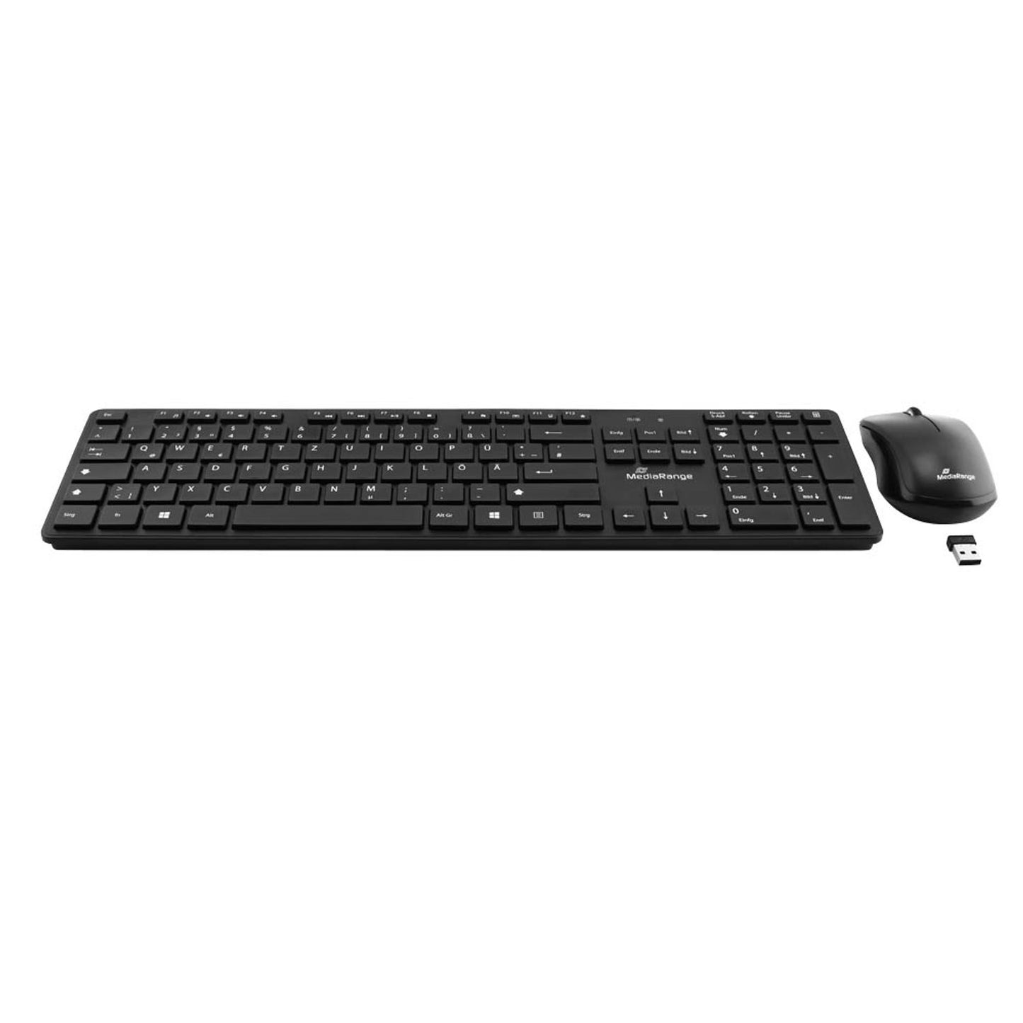 MediaRange Tastatur-Maus-Set kabellos schwarz | MROS107