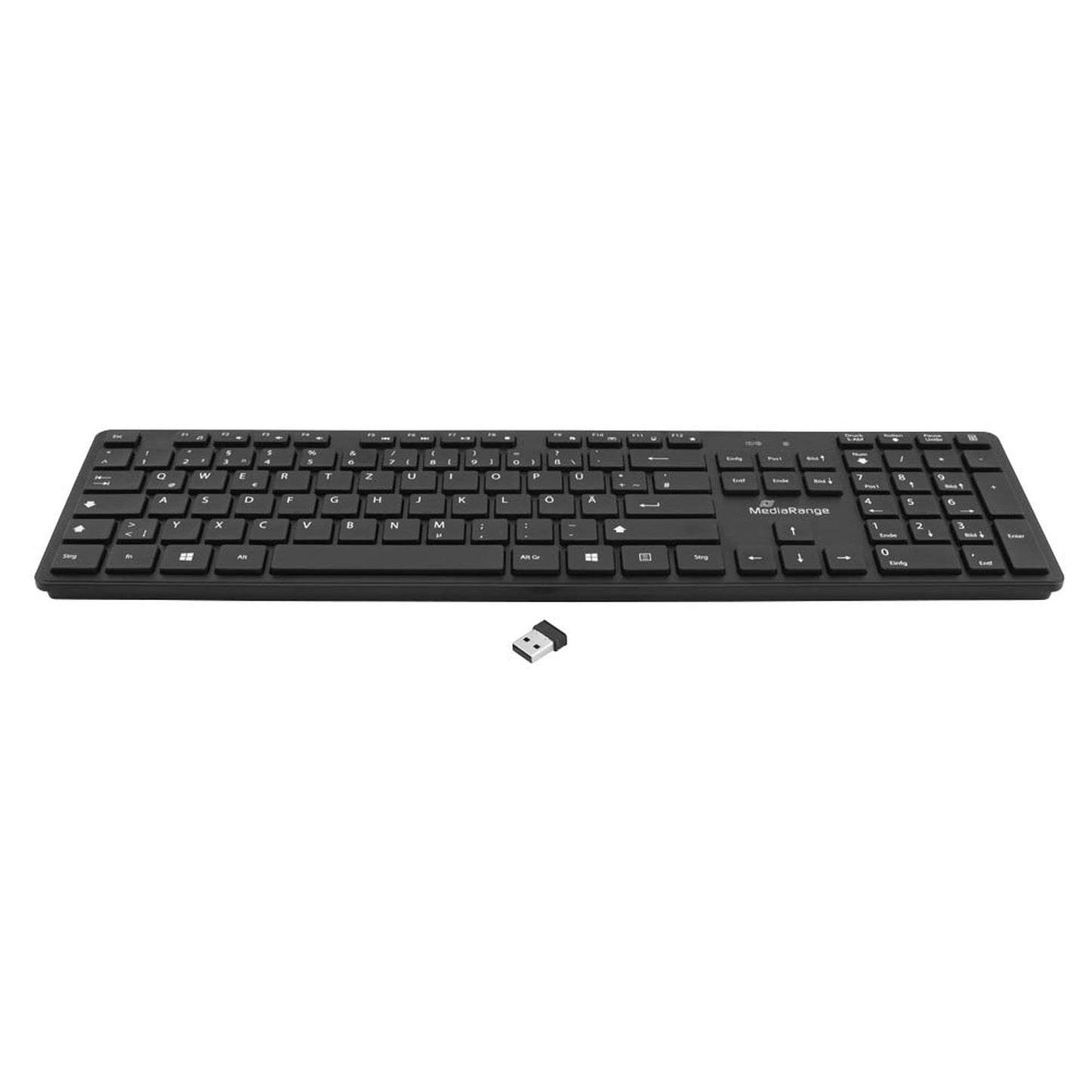 MediaRange Tastatur-Maus-Set kabellos schwarz | MROS107