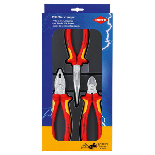 KNIPEX Zangen-Set Elektro 3-teilig | 00 20 12