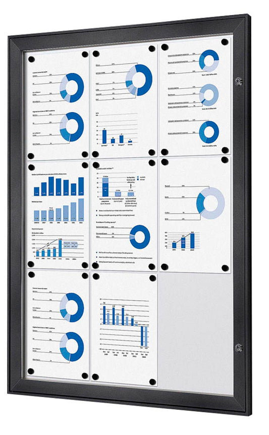 Showdown® Displays Schaukasten grau  DIN A4,