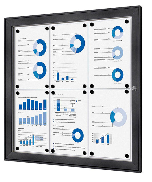 Showdown® Displays Schaukasten grau  DIN A4,