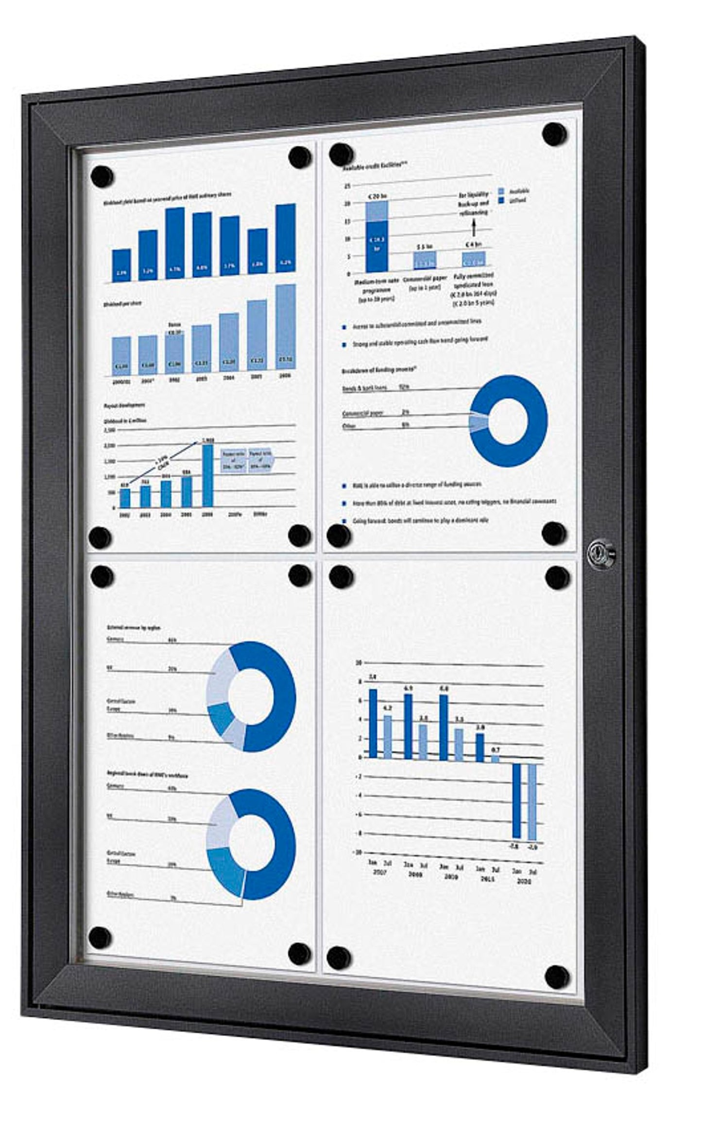 Showdown® Displays Schaukasten grau  DIN A4,