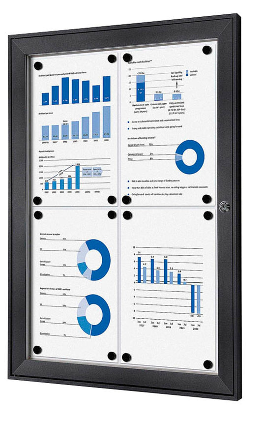 Showdown® Displays Schaukasten grau  DIN A4,