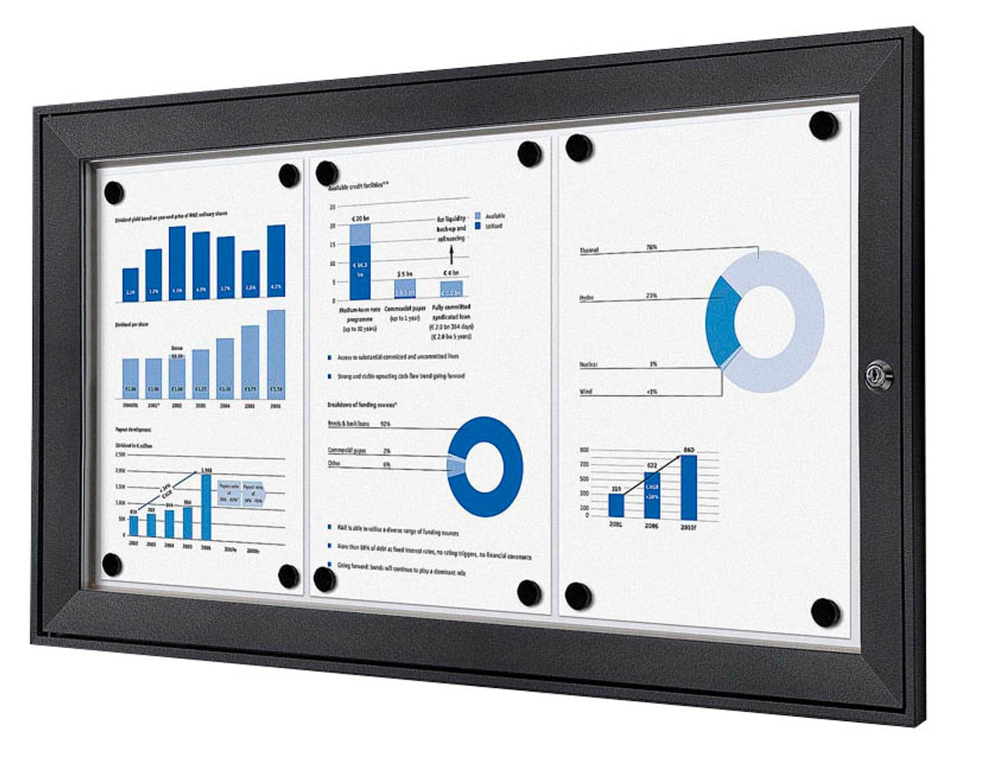 Showdown® Displays Schaukasten grau  DIN A4,