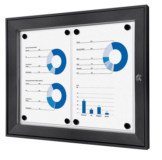 Showdown® Displays Schaukasten grau  DIN A4,
