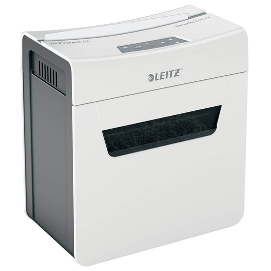 LEITZ IQ 6X Protect Premium Aktenvernichter mit Partikelschnitt P-4, 4 x 40 mm, bis , weiß | 80900000