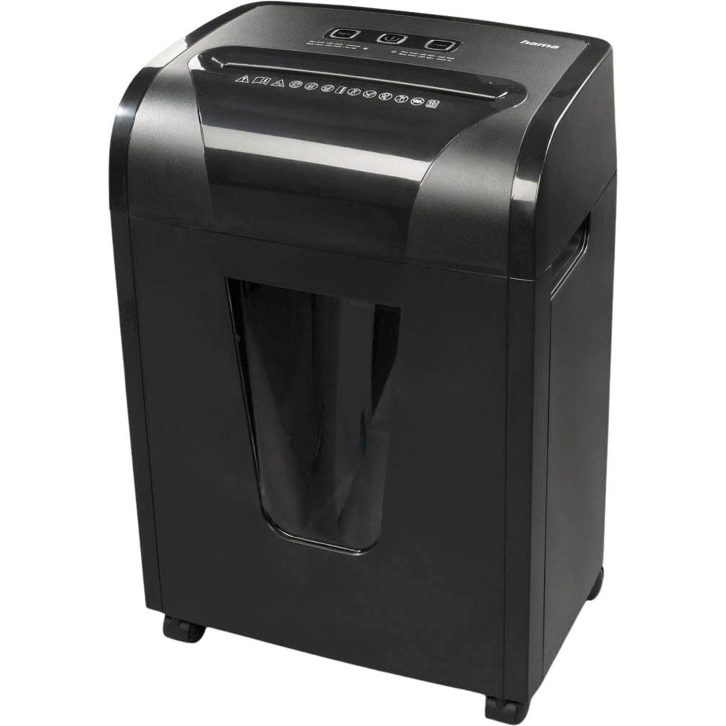 hama Premium M10+ Aktenvernichter mit Partikelschnitt P-5, 2 x 12 mm, bis , schwarz | 50549