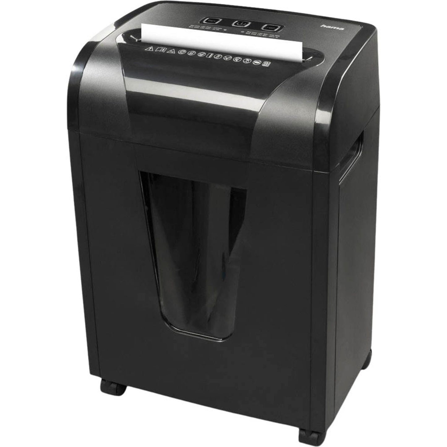 hama Premium M10+ Aktenvernichter mit Partikelschnitt P-5, 2 x 12 mm, bis , schwarz | 50549