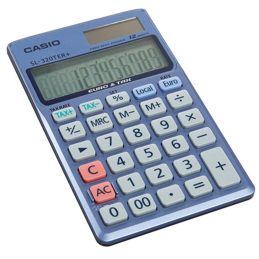 CASIO Taschenrechner stahlblau | SL-320TER+