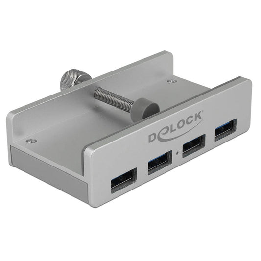 DeLOCK USB-Hub 4-fach silber | 64046