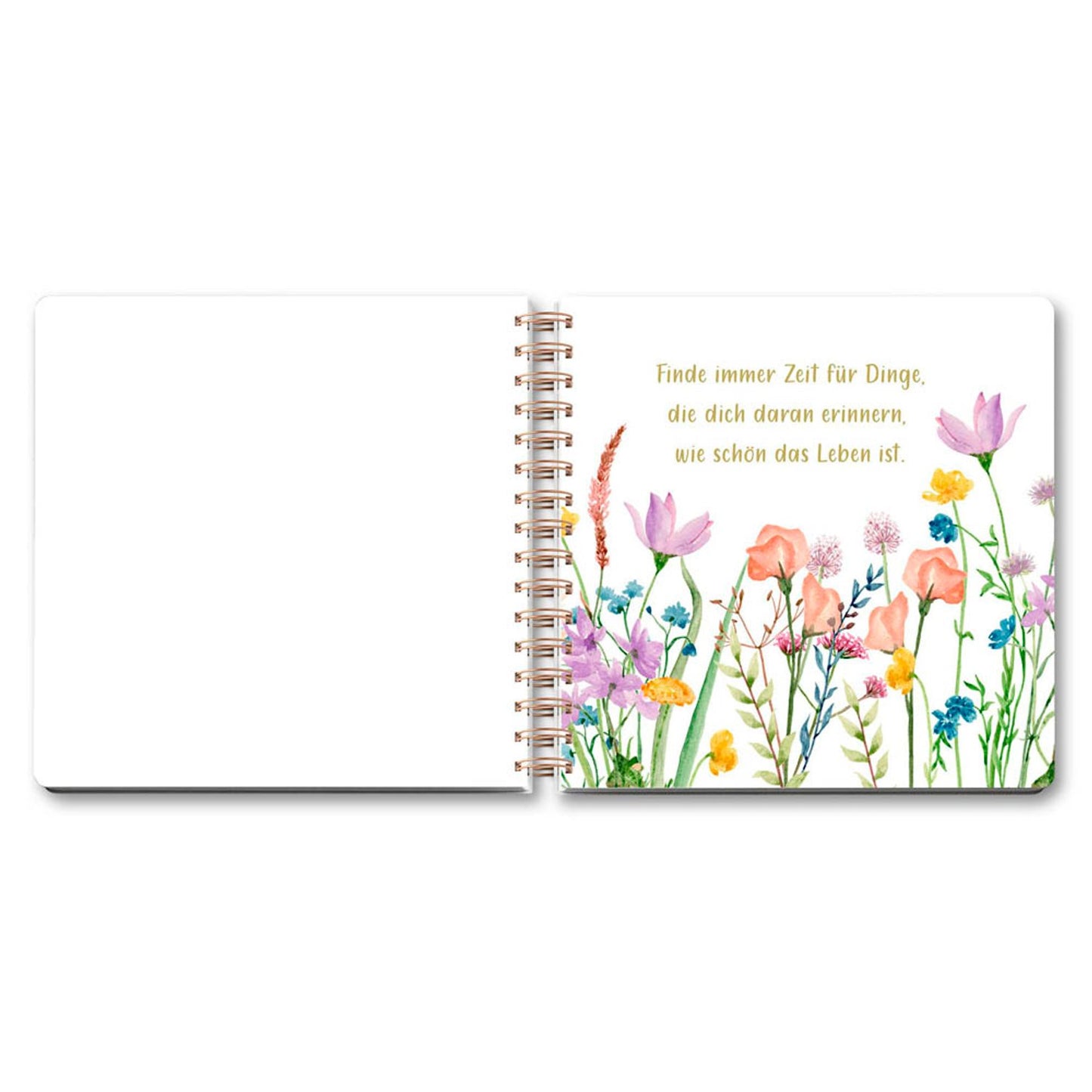 LUMA Gästebuch Wildblumen ca. DIN A5 blanko, Hardcover 100 Seiten | LU Q21 01