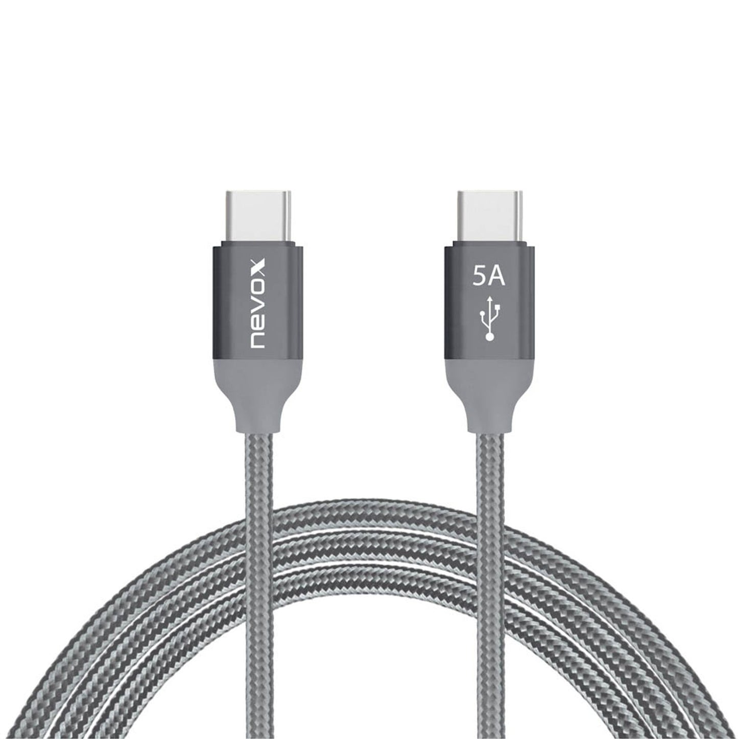 nevox USB C USB-Kabel Emarker Chip silber, 1 St.