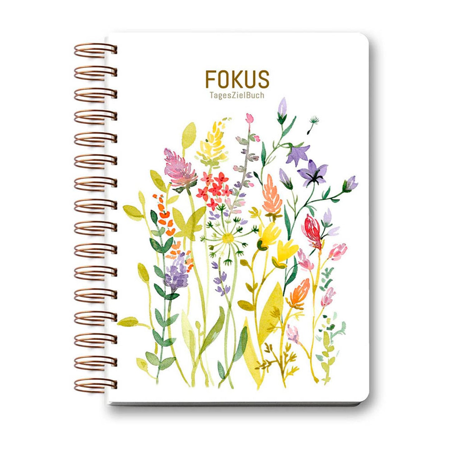 LUMA Notizbuch MyJourney Tageszielbuch Wildblumen DIN A5 blanko, mehrfarbig Hardcover 100 Seiten | LU MYJOURNEY 04