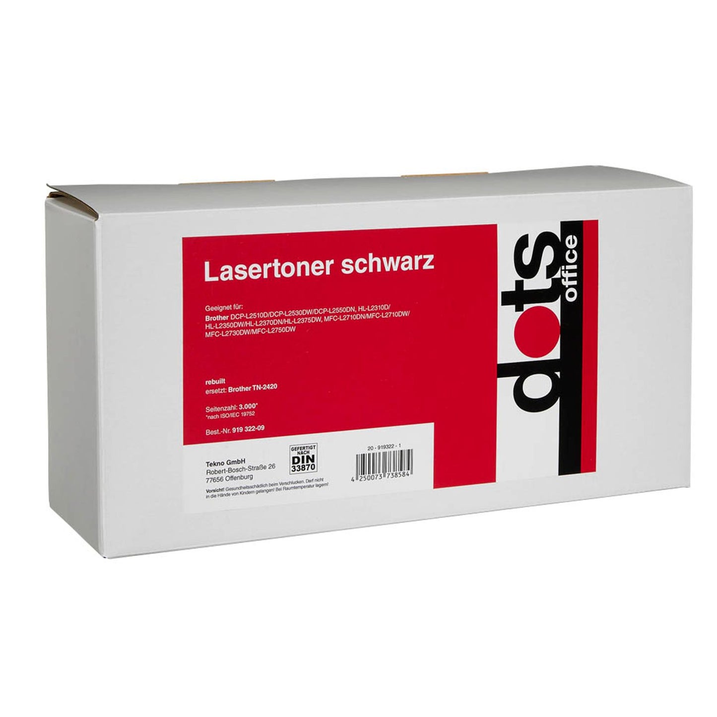 dots schwarz Toner kompatibel zu brother TN-2420 | 1267,3000-DOTS