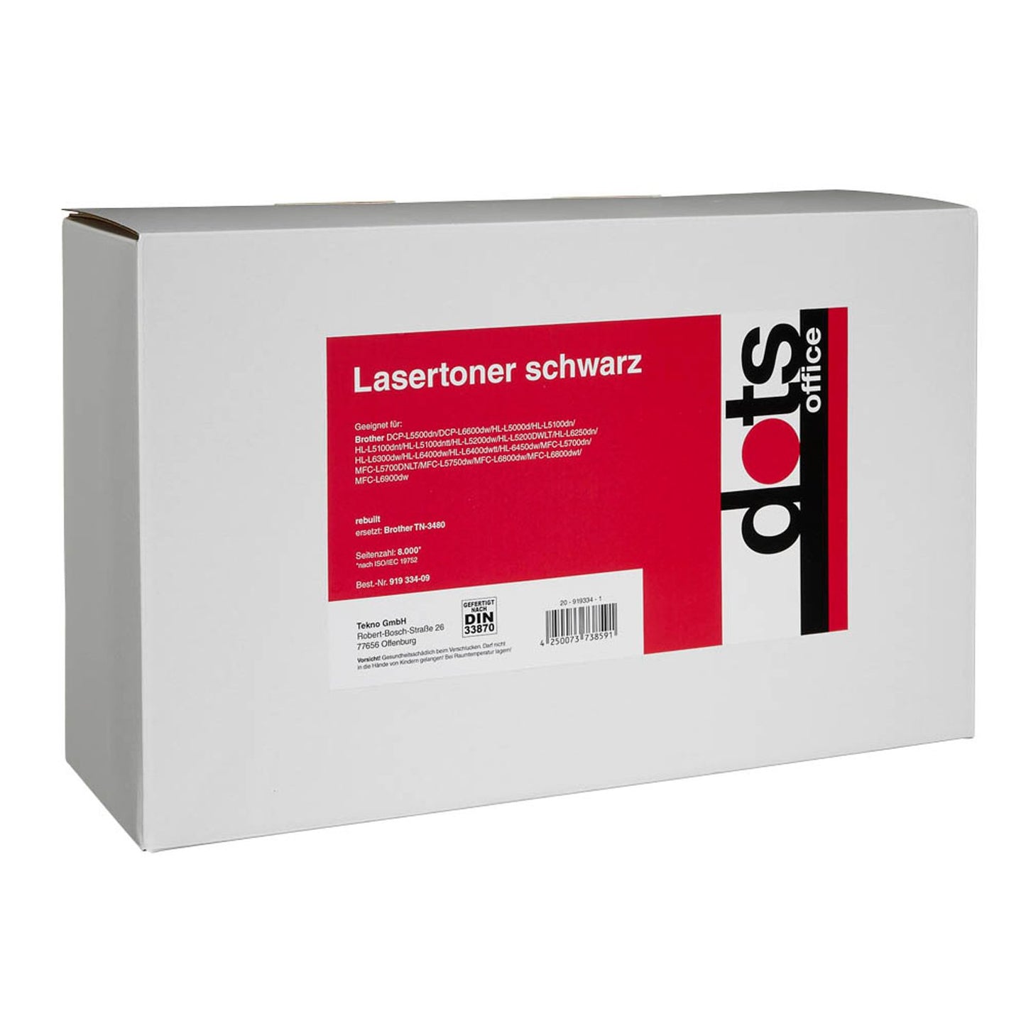 dots schwarz Toner kompatibel zu brother TN-3480 | 1263,0000-DOTS