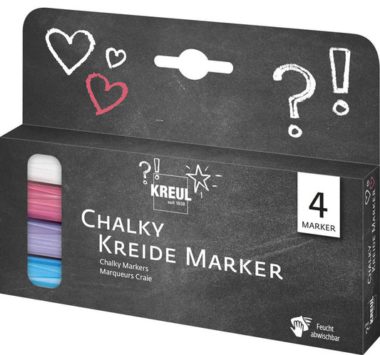 KREUL Kreidemarker farbsortiert 2,0 - 3,0 mm, 4 St.