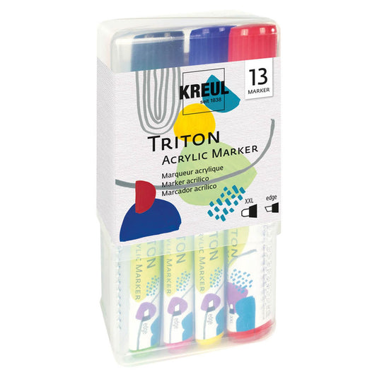 KREUL Triton Power Pack Acrylstifte farbsortiert 15,0 + 1,4 mm | 17900 | 1 Pack = 13 St.