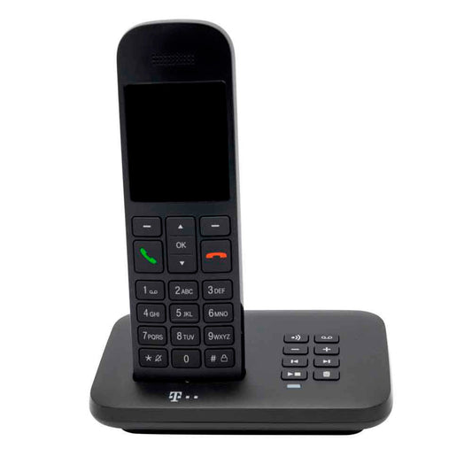 Telekom Sinus A12 Schnurloses Telefon mit Anrufbeantworter schwarz | 40823660
