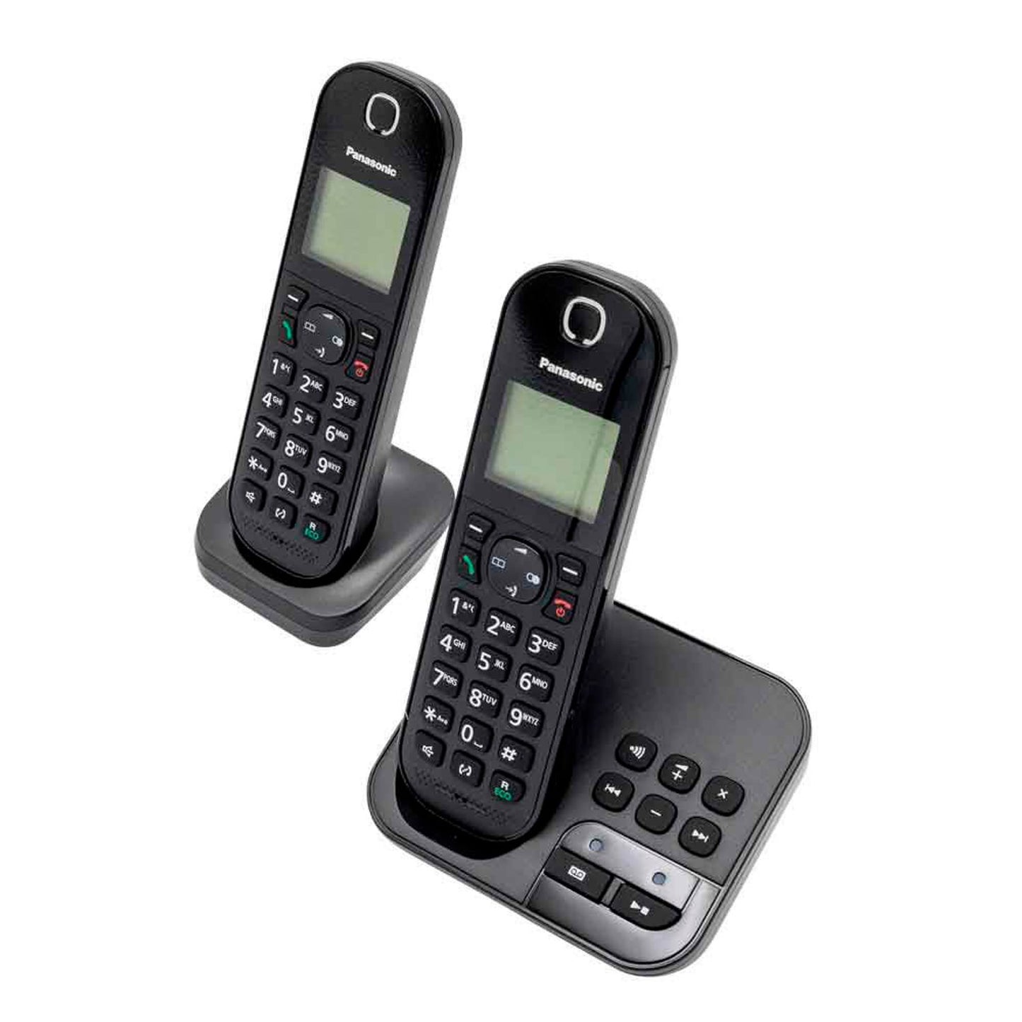 Panasonic Duo Schnurloses Telefon-Set mit Anrufbeantworter schwarz | KX-TGC422GB