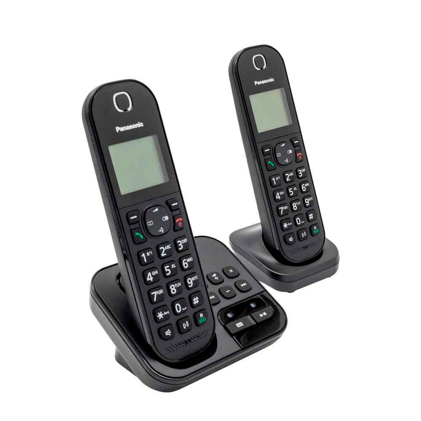 Panasonic Duo Schnurloses Telefon-Set mit Anrufbeantworter schwarz | KX-TGC422GB