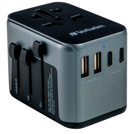 verbatim UTA-03 Reise-Ladeadapter schwarz, grau, 30 W | 49545