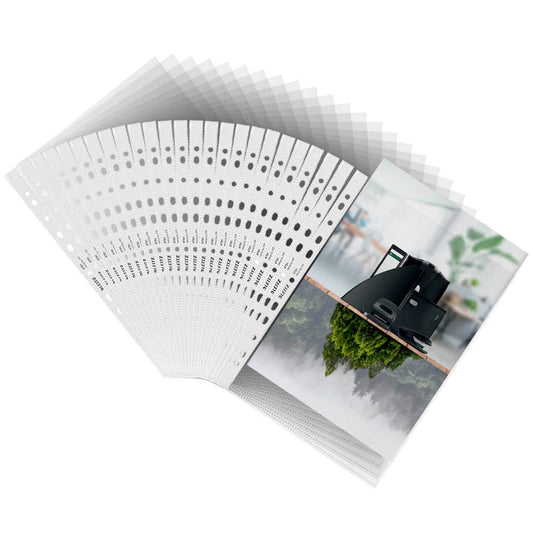LEITZ Prospekthüllen Recycle 4791 DIN A4 transparent genarbt 0,10 mm | 47913003 | 1 Pack = 25 St.