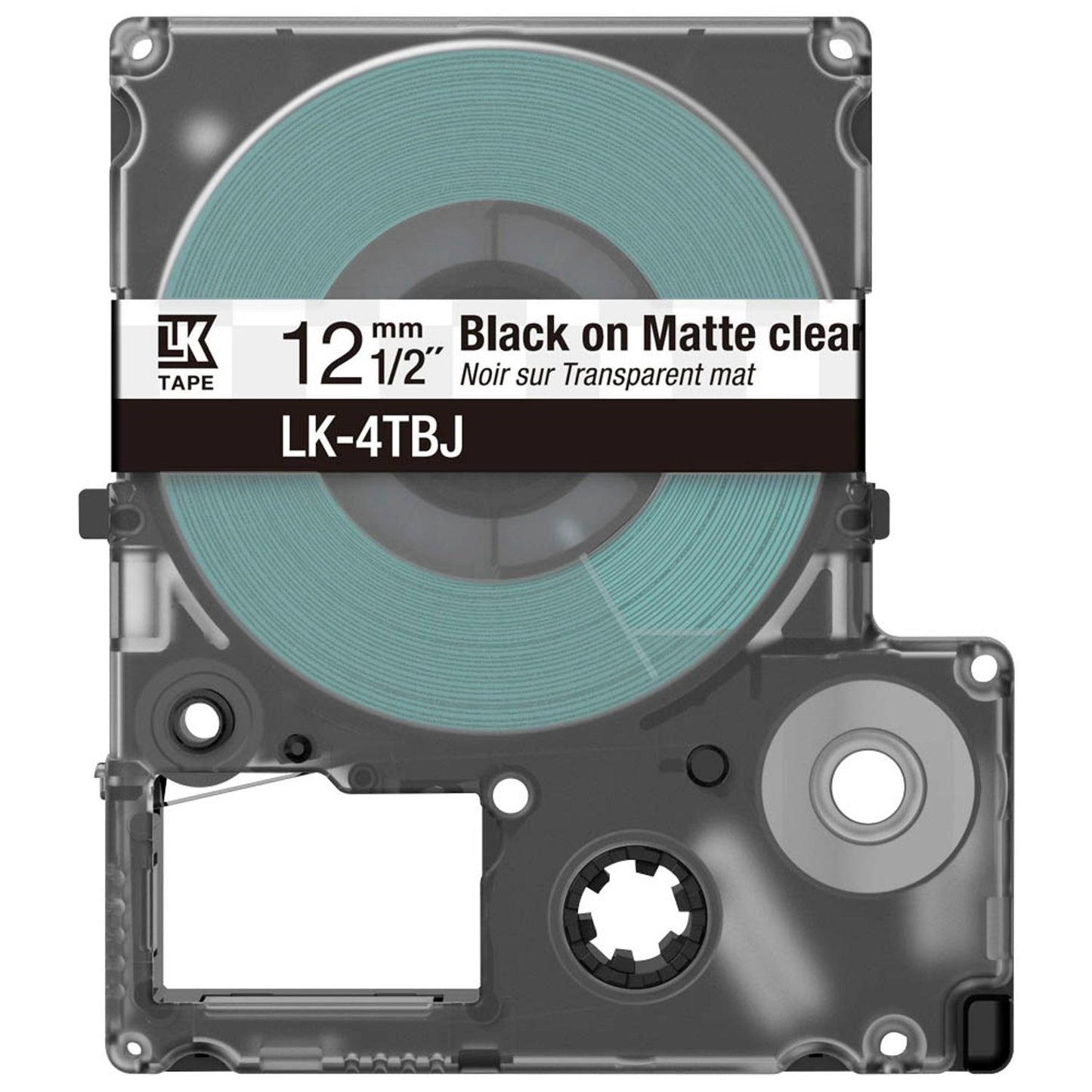 EPSON Schriftband LK LK-4TBJ , 12 mm schwarz auf transparent | C53S672065
