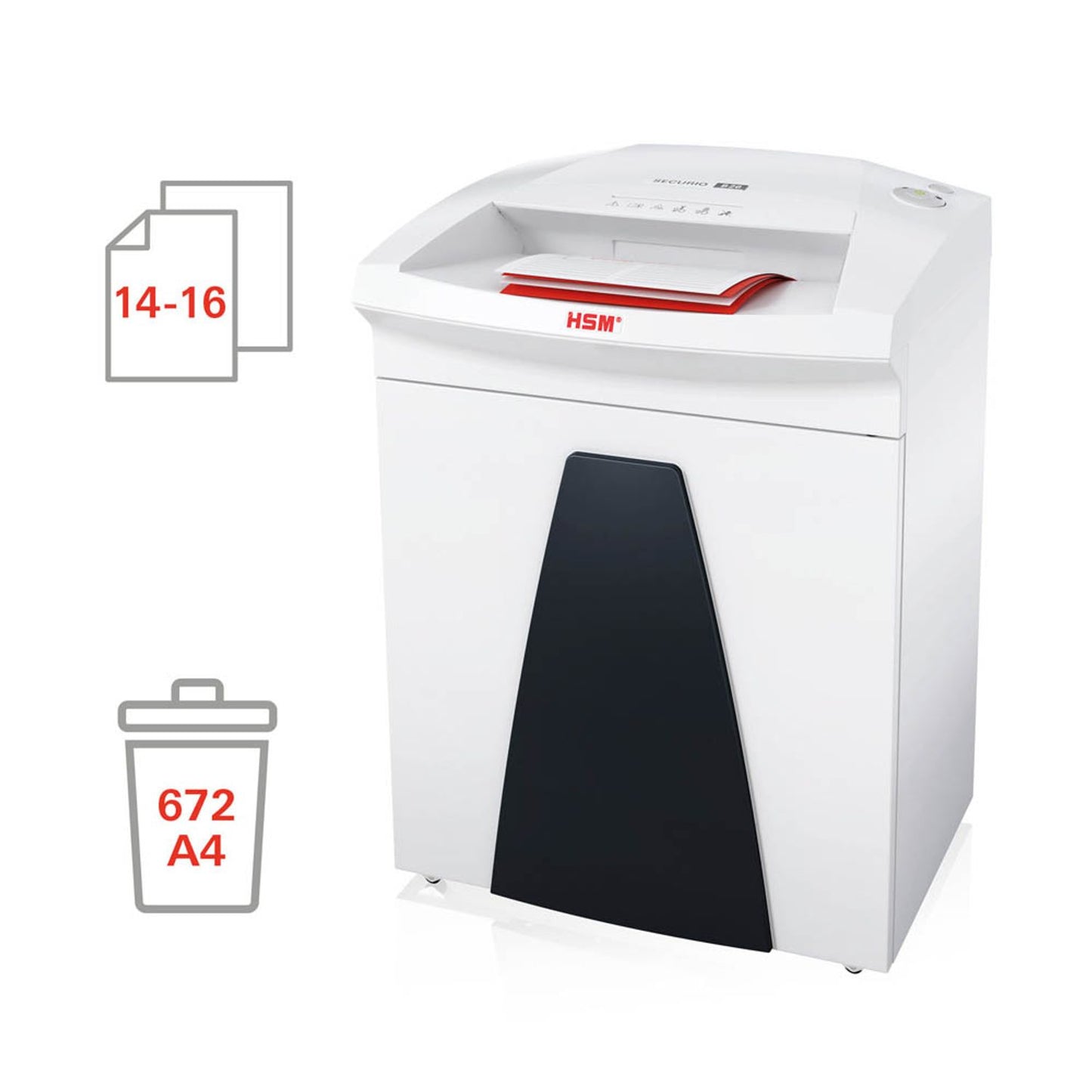 HSM Securio B26 - externer autom. Öler Aktenvernichter mit Partikelschnitt P-4, 4,5 x 30 mm, bis , weiß | 1803111O