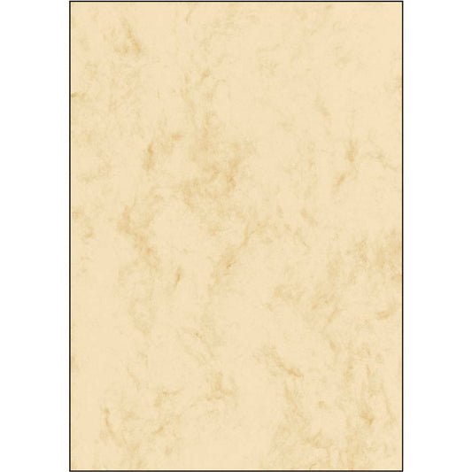 SIGEL Briefpapier Marmor beige DIN A4 200 g/qm | DP397 | 1 Pack = 50 Blatt