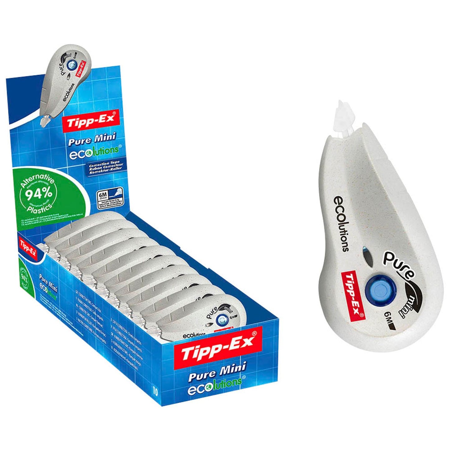 Tipp-Ex Korrekturroller Pure Mini ECOlutions 5,0 mm | 918466 | 1 Pack = 10 St.