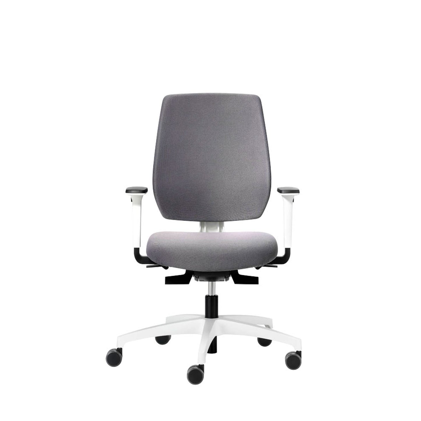 Dauphin Bürostuhl speed-o comfort Stoff grau, Gestell weiß | 7639 KVW A208 FHKVW S50GS R75W 012.031