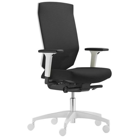 Dauphin Bürostuhl @Just evo mesh, Stoff schwarz, Gestell weiß | AJ 5776_SLP2